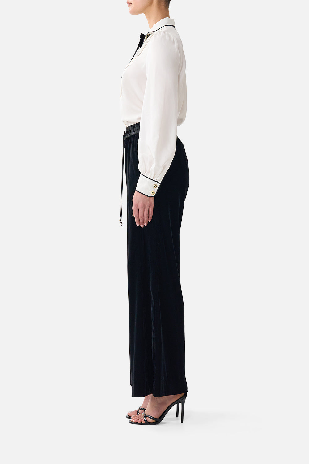 COLLARED SHIRT WITH PINTUCKS LEOPARD LIBERTINE