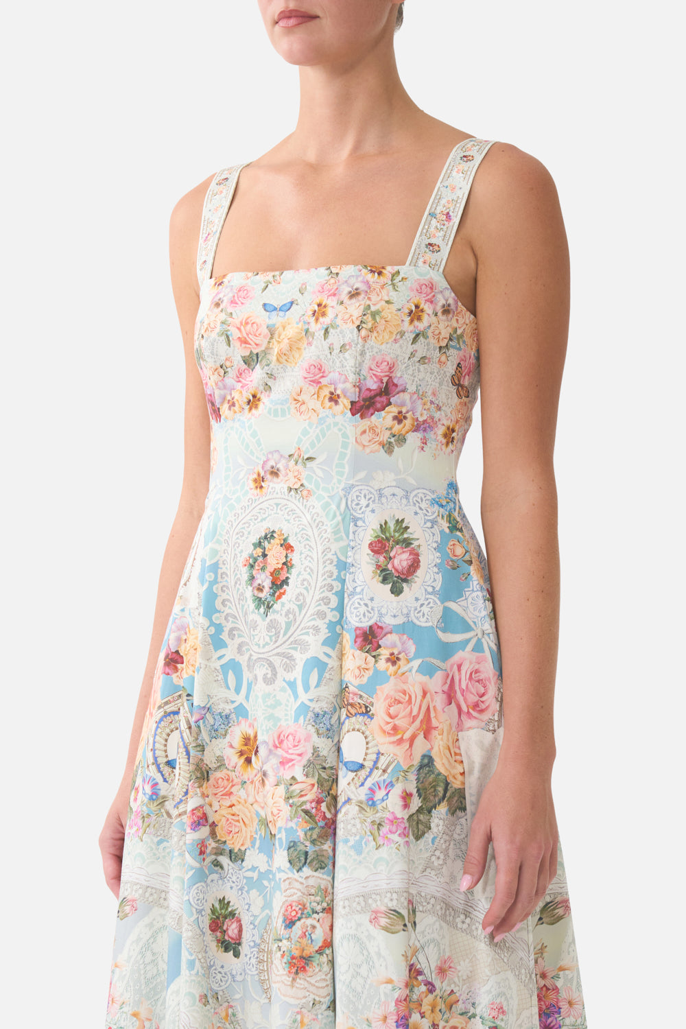 LONG FIT AND FLARE DRESS A TASTE FOR LACE