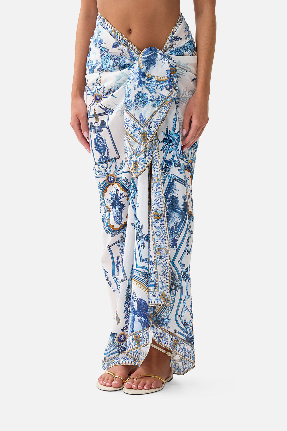 The CAMILLA MULTI WEAR LONG SARONG THE PORCELAIN PARLOUR