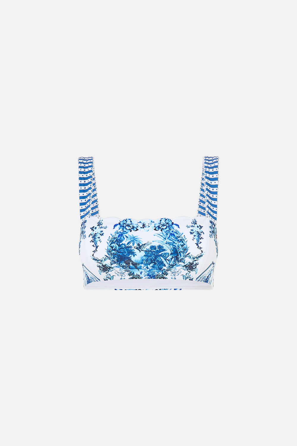 SQUARE NECK WIDE STRAP BIKINI TOP THE PORCELAIN PARLOUR