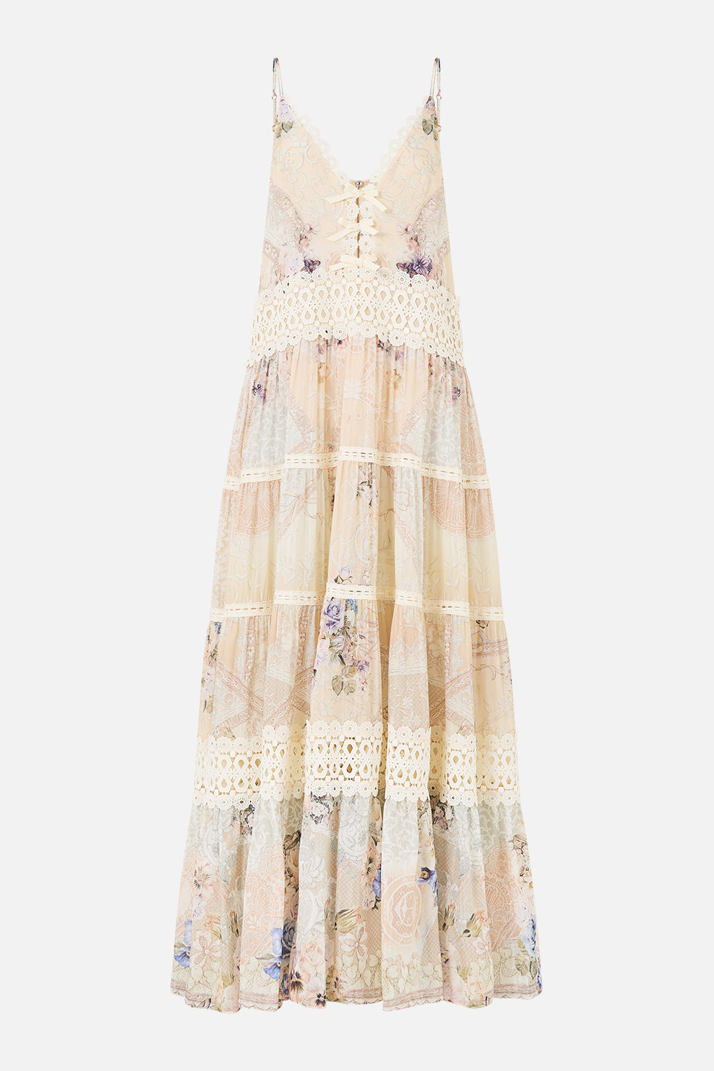 The CAMILLA TRAPEZE TIERED DRESS LACED WITH LOVE
