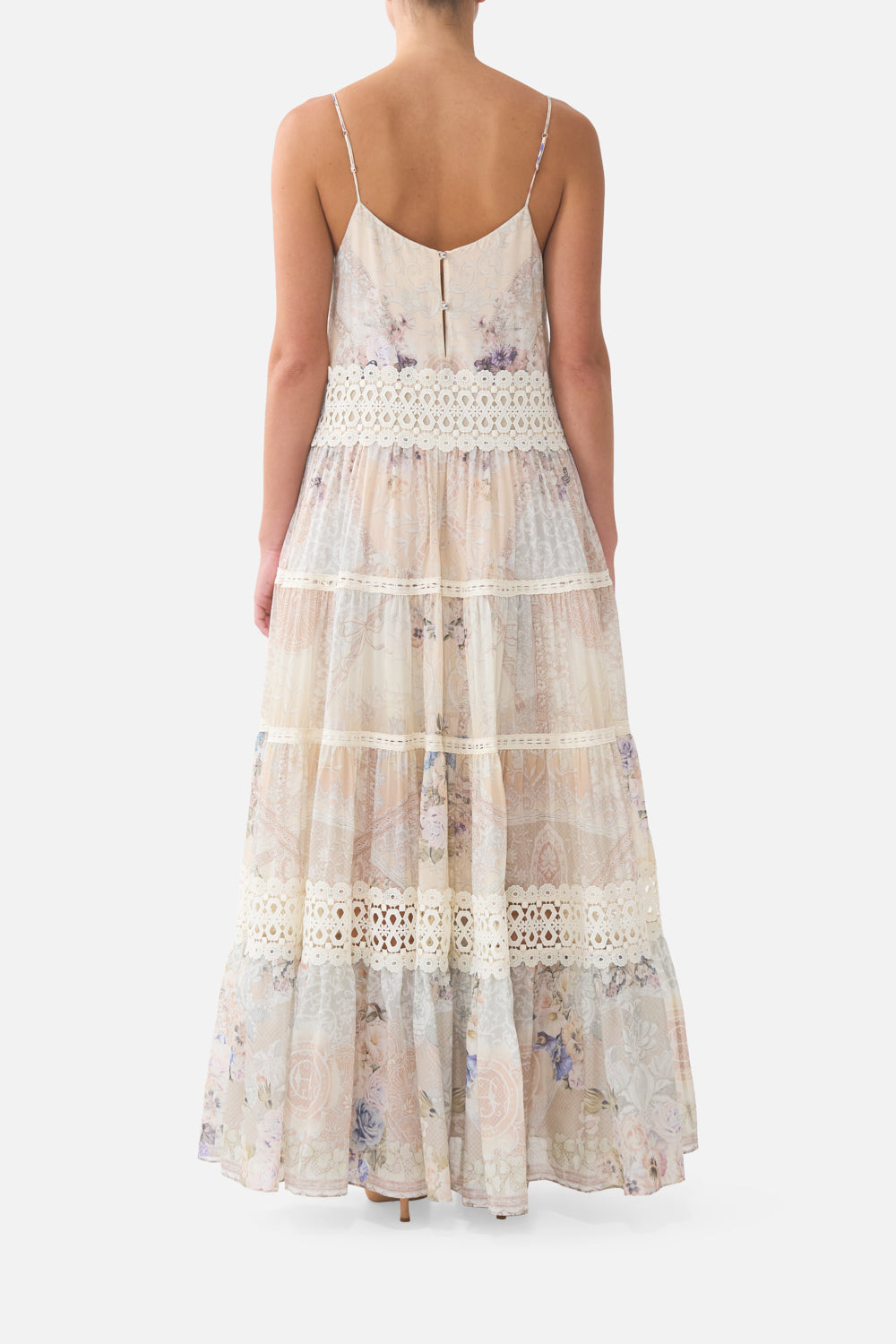 The CAMILLA TRAPEZE TIERED DRESS LACED WITH LOVE