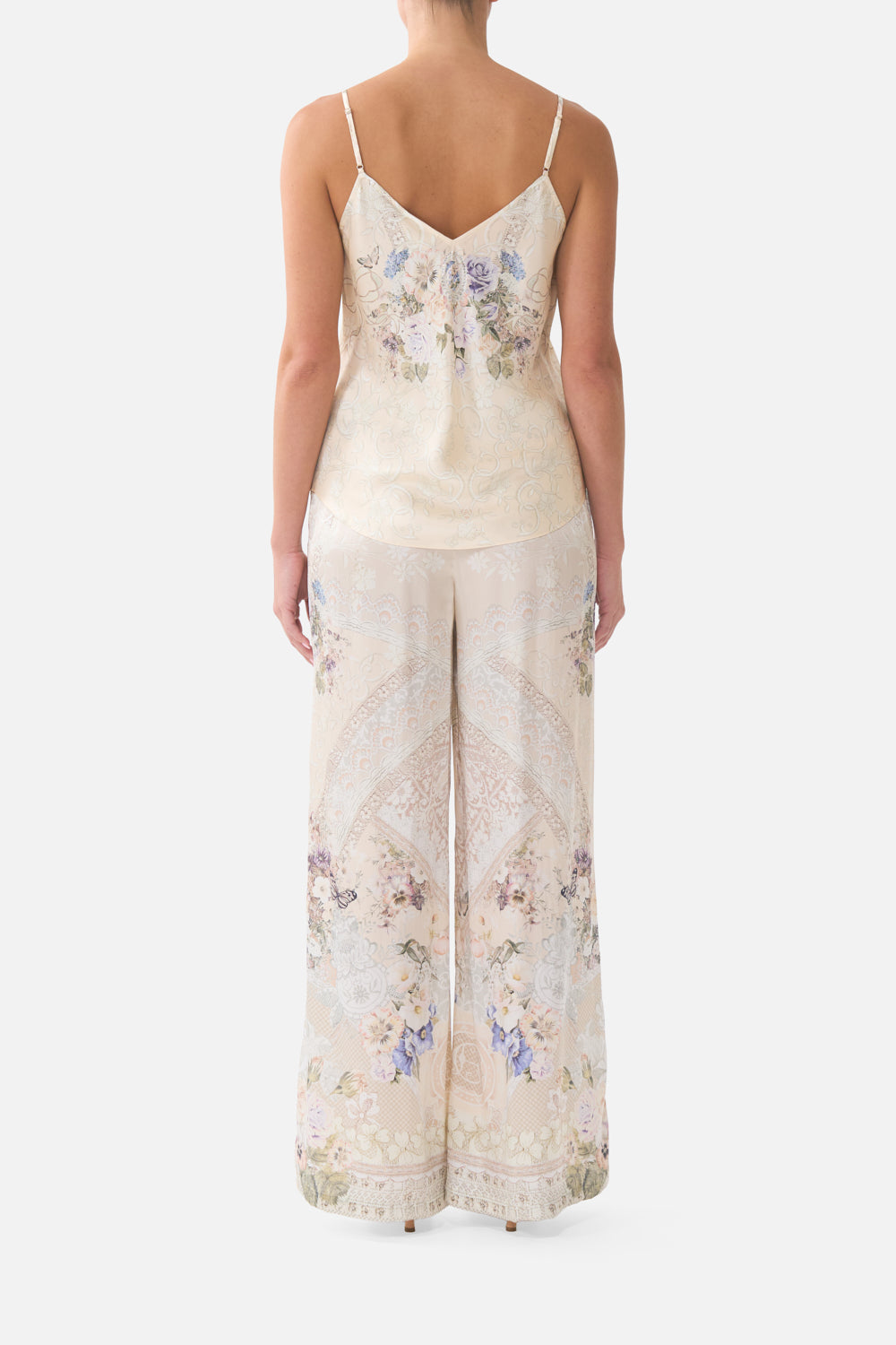 V-NECK BIAS CAMI LACED WITH LOVE