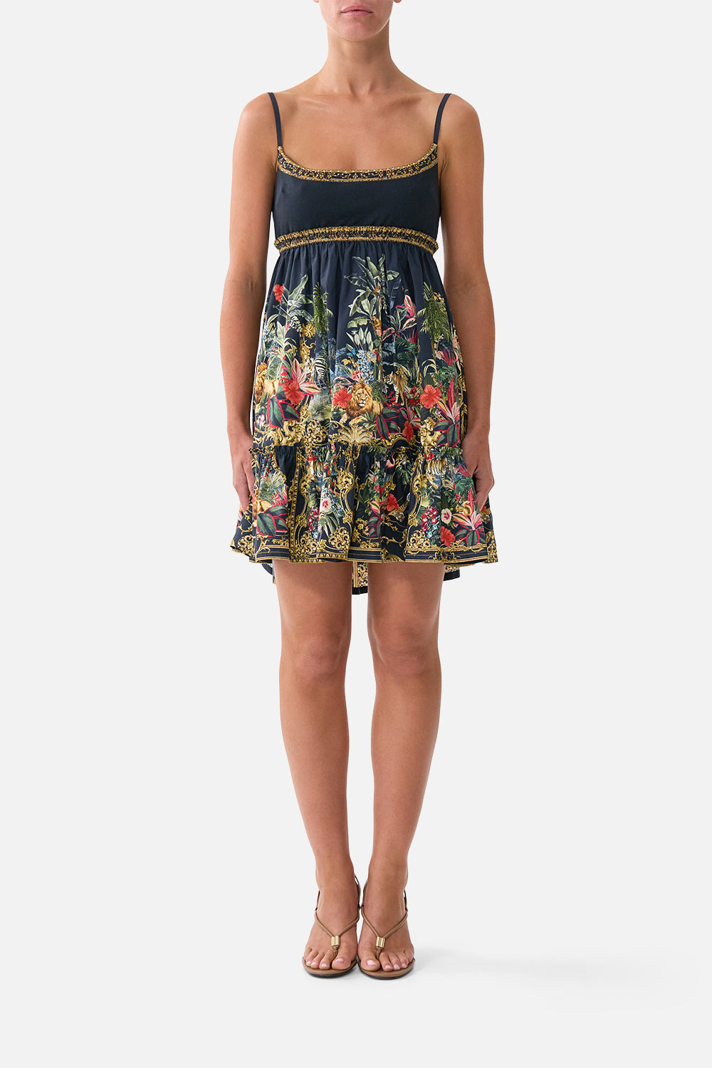 The CAMILLA SHORT DRESS WITH JERSEY BODICE PALACE ZOOLOGYPALACE ZOOLOGY