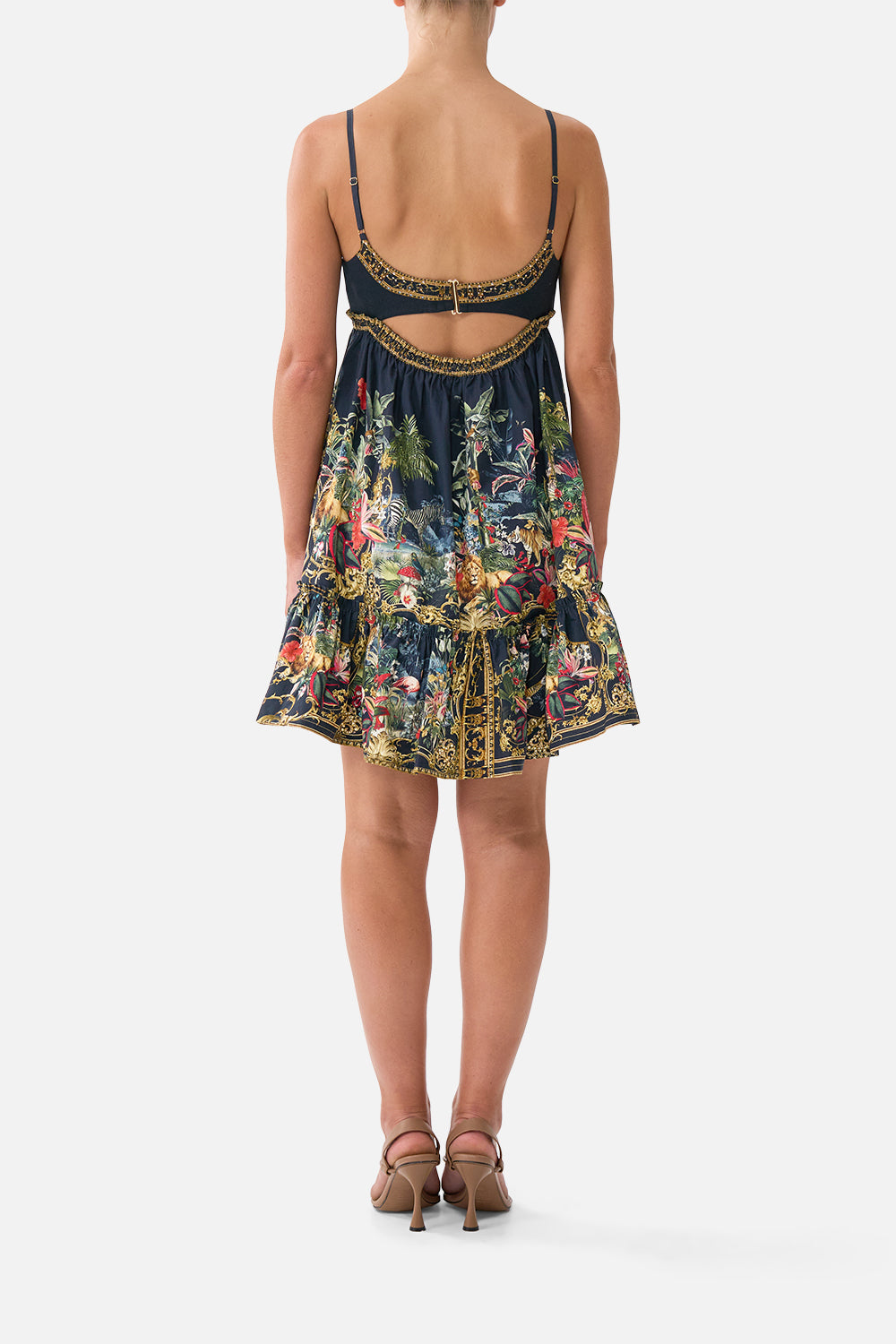The CAMILLA SHORT DRESS WITH JERSEY BODICE PALACE ZOOLOGY