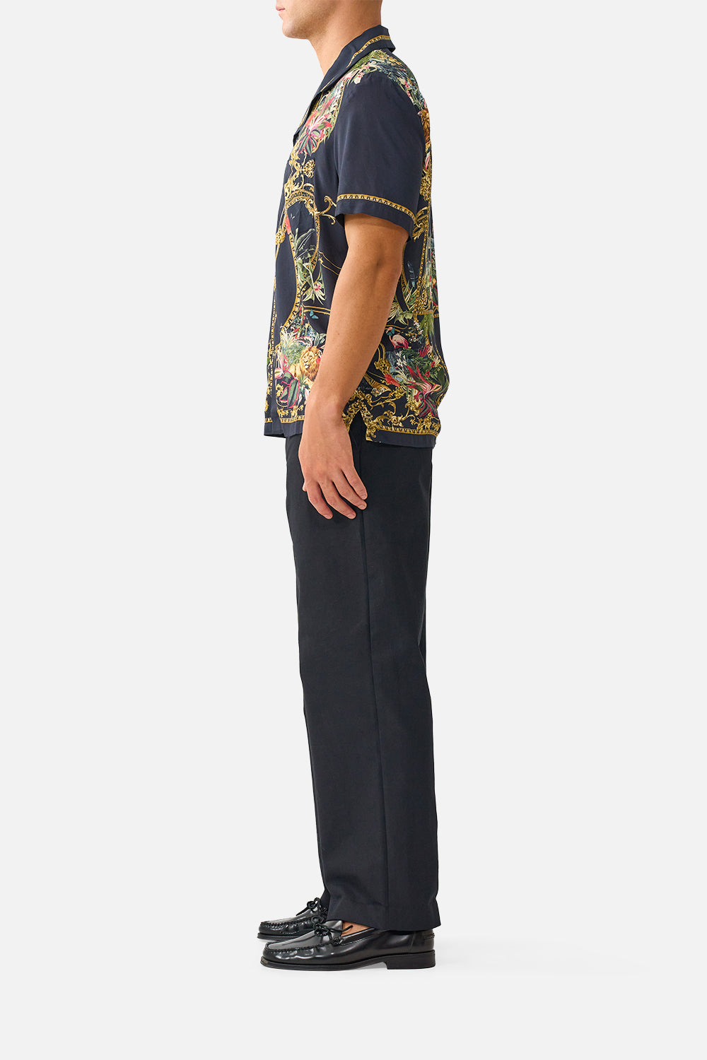 The CAMILLA SHORT SLEEVE CAMP COLLARED SHIRT PALACE ZOOLOGY