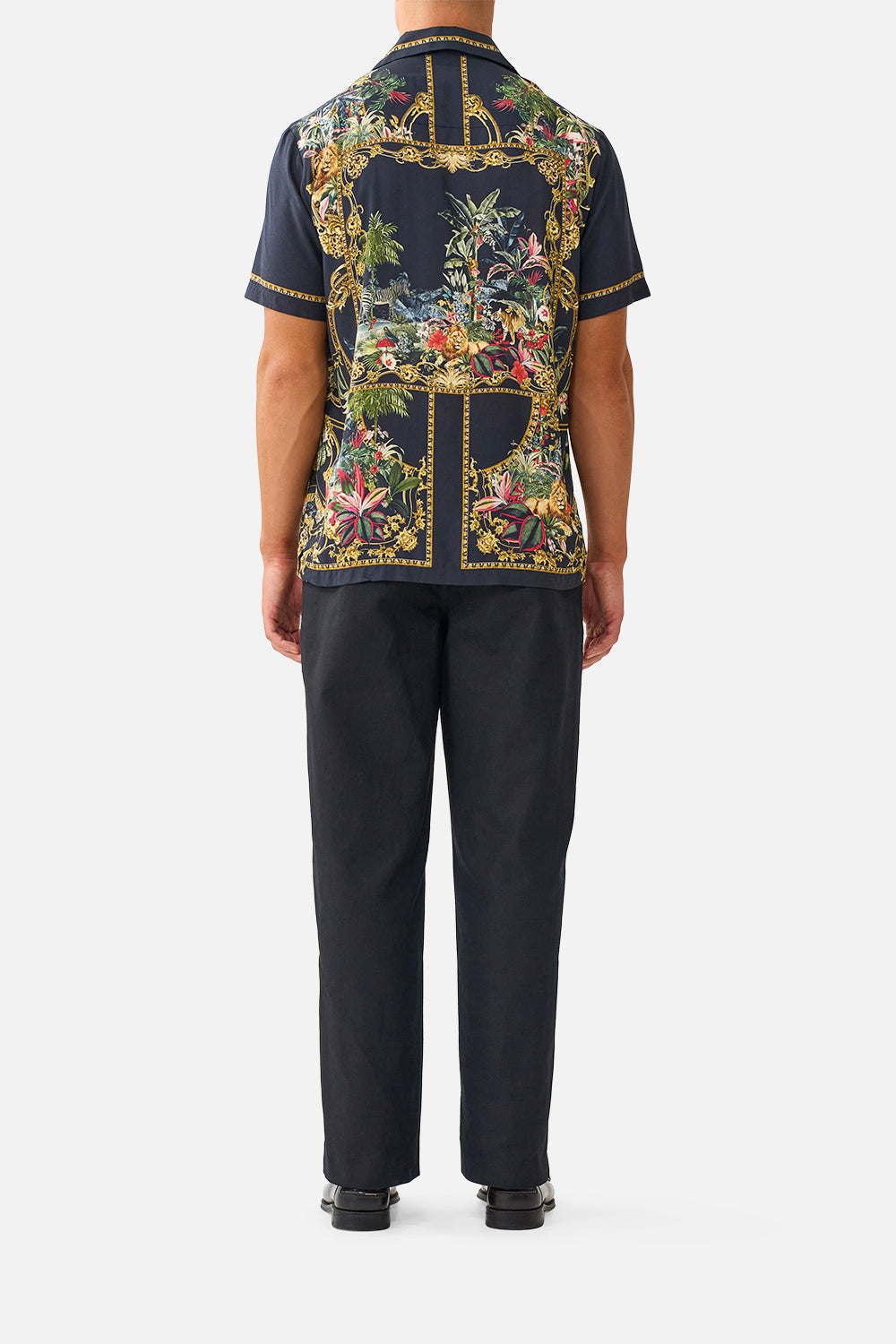 The CAMILLA SHORT SLEEVE CAMP COLLARED SHIRT PALACE ZOOLOGY