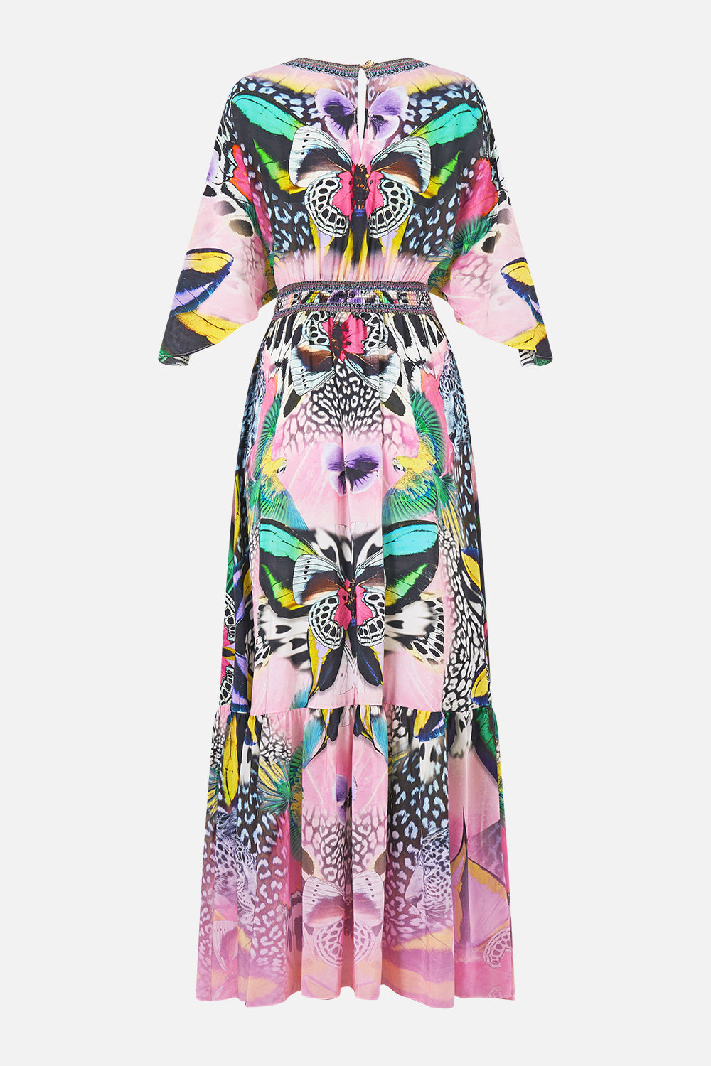 WAISTED DRESS WITH HEM RUFFLE MILLAMORPHOSIS