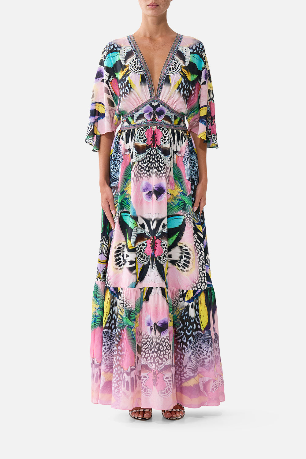 WAISTED DRESS WITH HEM RUFFLE MILLAMORPHOSIS
