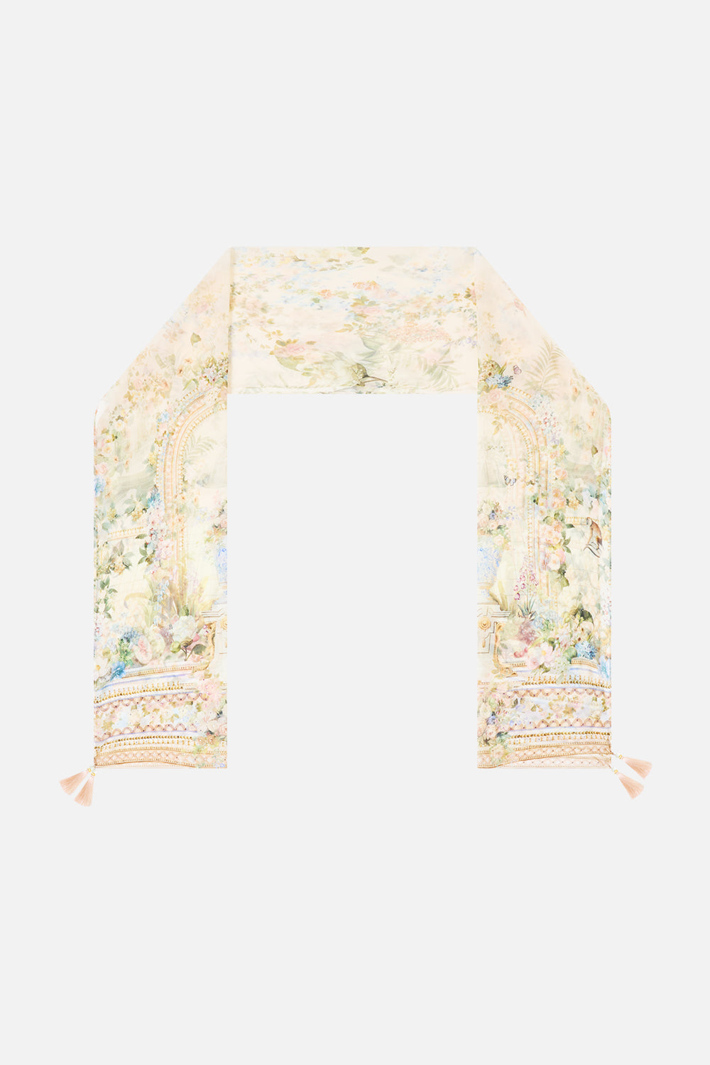 LONG SILK CRINKLE CHIFFON SCARF MIDSUMMER MASTERPIECE