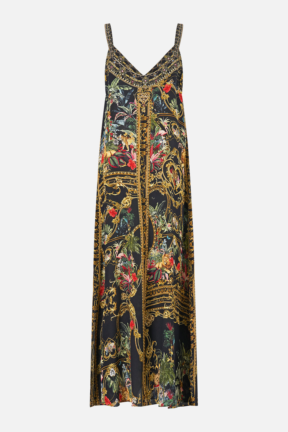 The CAMILLA V NECK MIDI SLIP DRESS PALACE ZOOLOGY