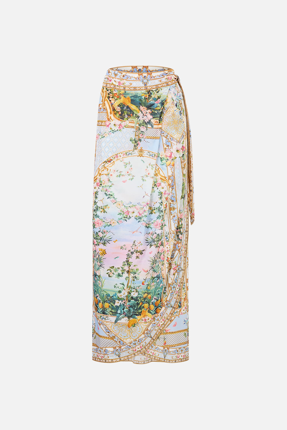 DRAPED WRAP MAXI SARONG WITH TIE WAIST SISI SOCIETY