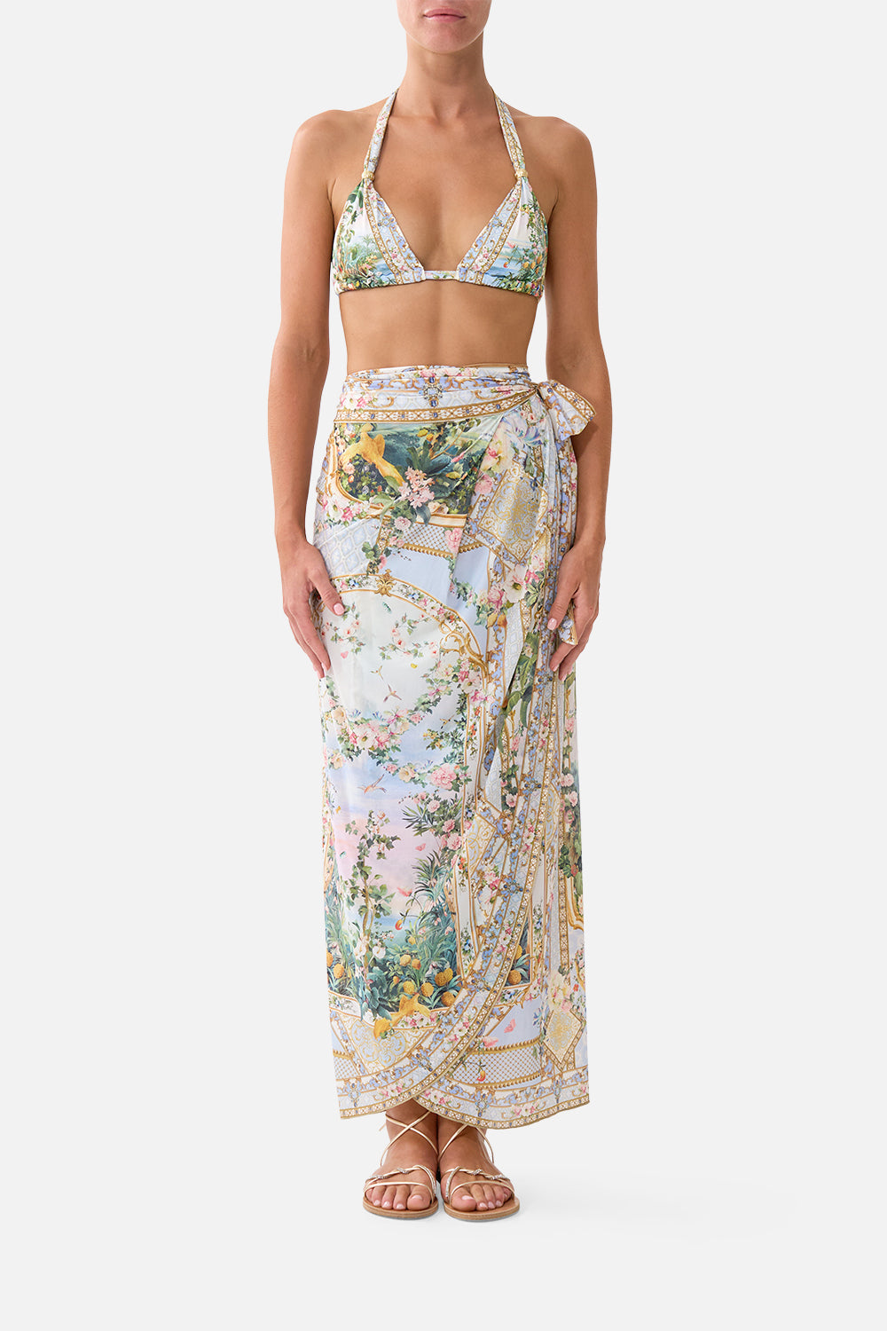 DRAPED WRAP MAXI SARONG WITH TIE WAIST SISI SOCIETY