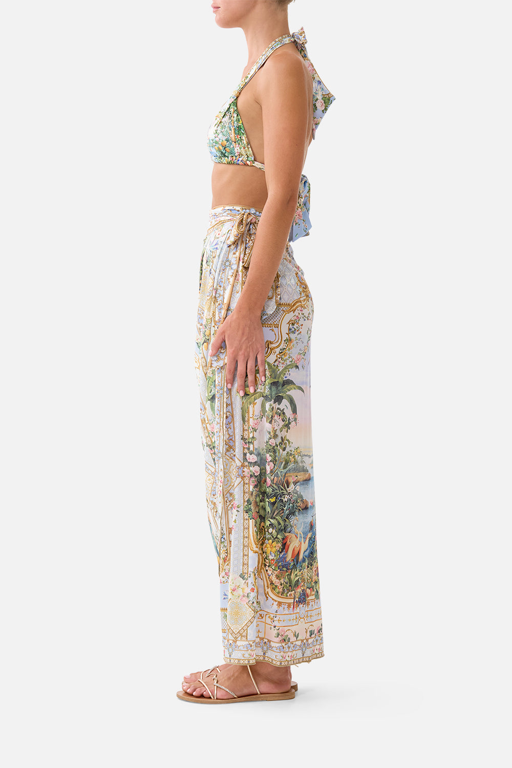 DRAPED WRAP MAXI SARONG WITH TIE WAIST SISI SOCIETY