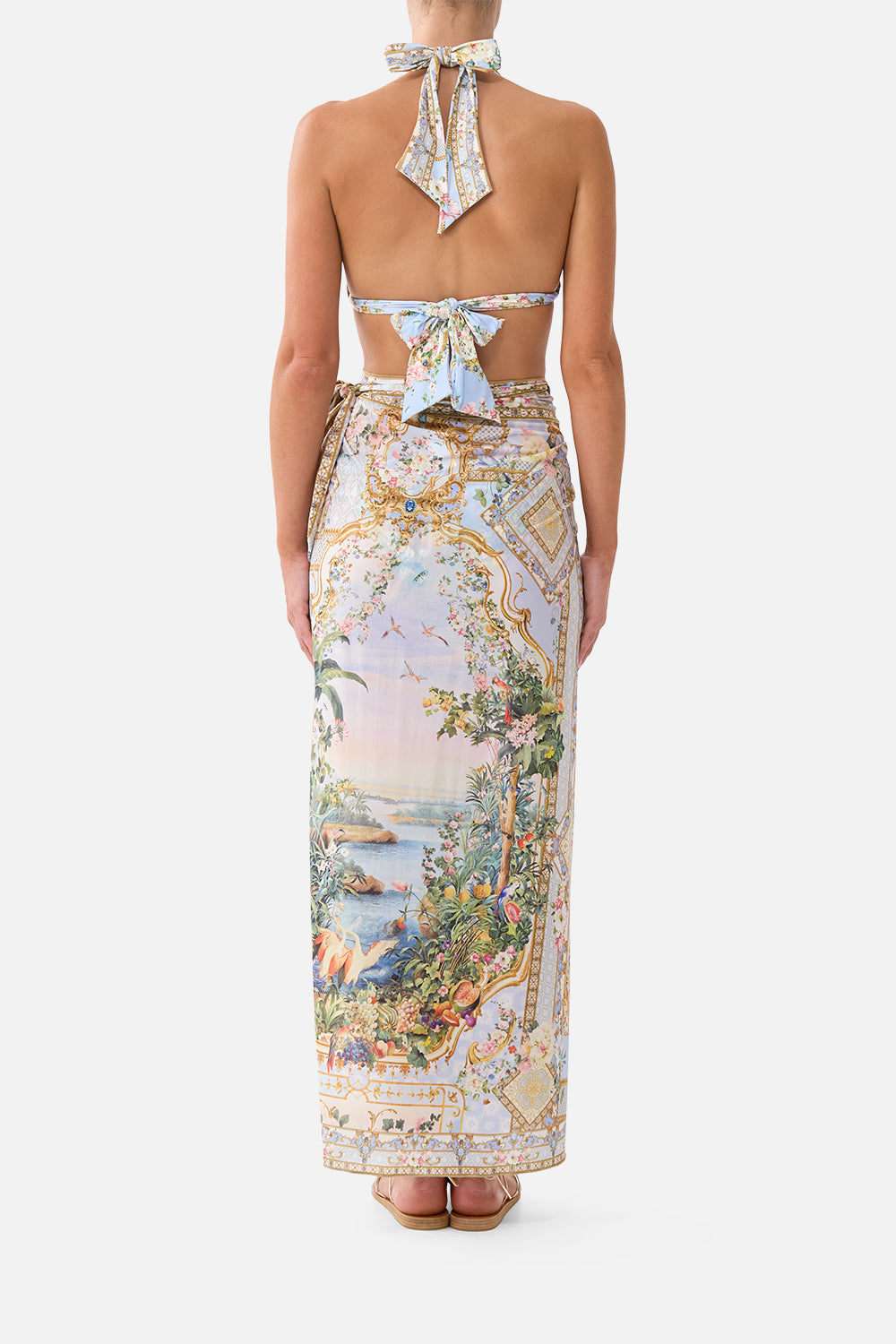 DRAPED WRAP MAXI SARONG WITH TIE WAIST SISI SOCIETY