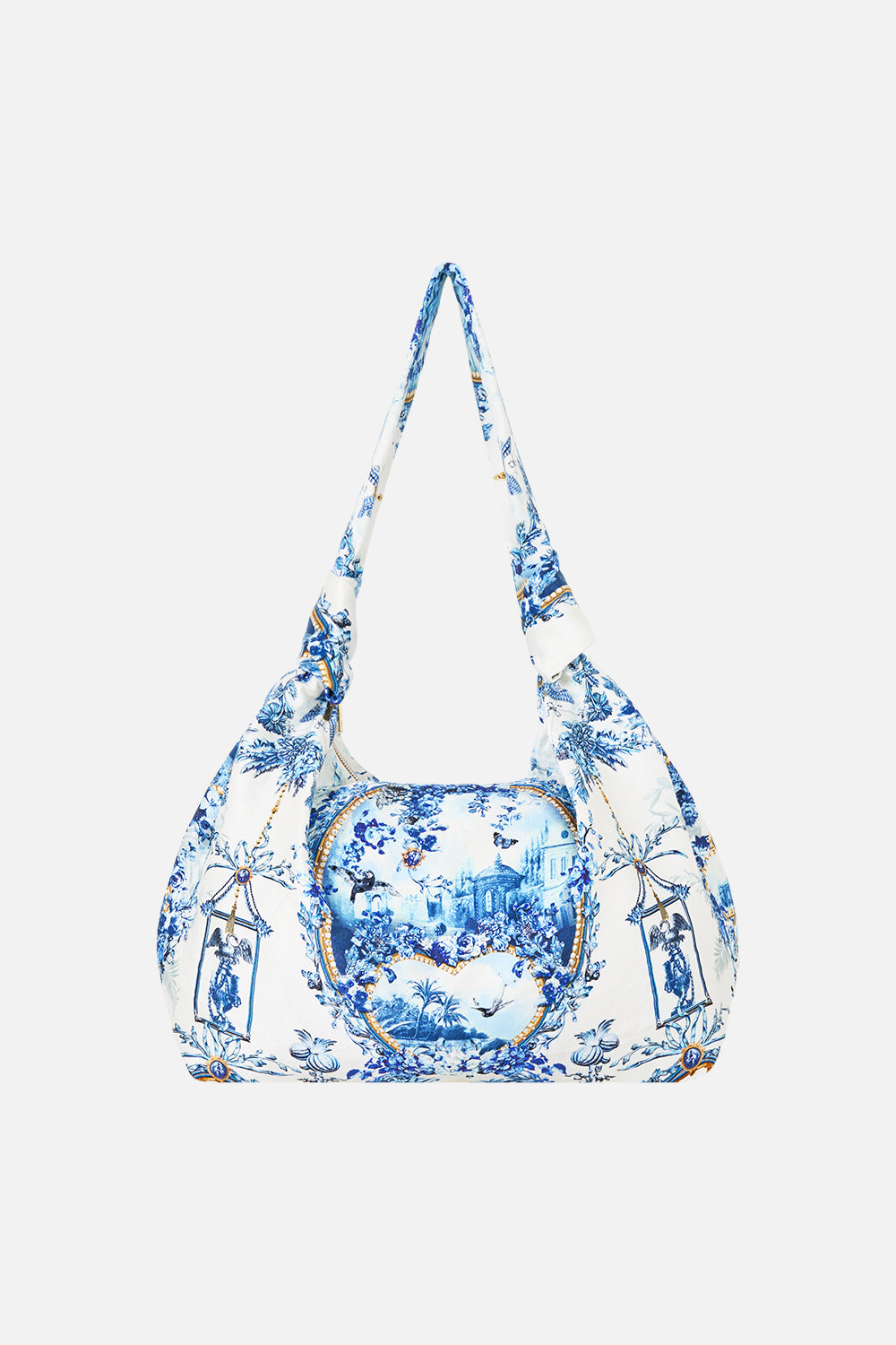 SLOUCH SHOULDER BAG WITH KNOT DETAILS THE PORCELAIN PARLOUR