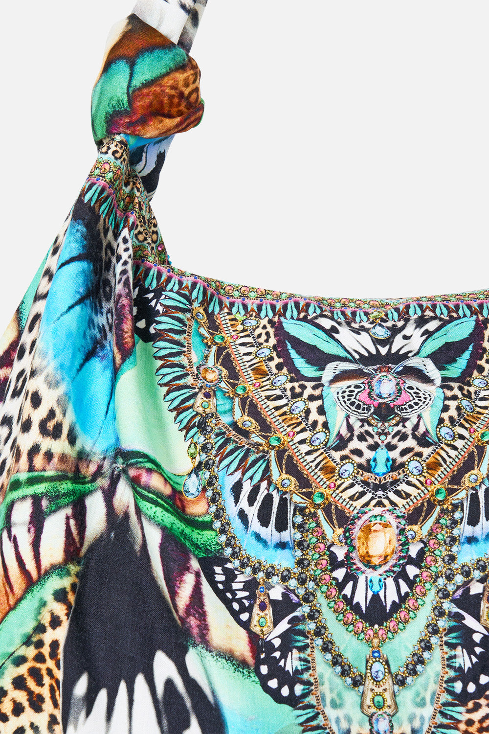 SLOUCH SHOULDER BAG WITH KNOT DETAILS BUTTERFLY BOHEMIA