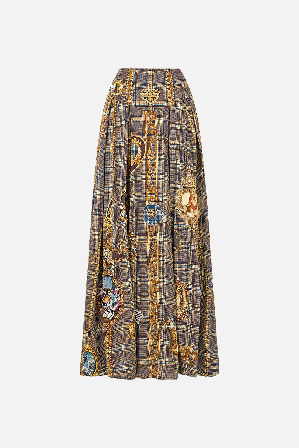 CORSET WAIST MAXI SKIRT ANIMALS IN THE PALACE