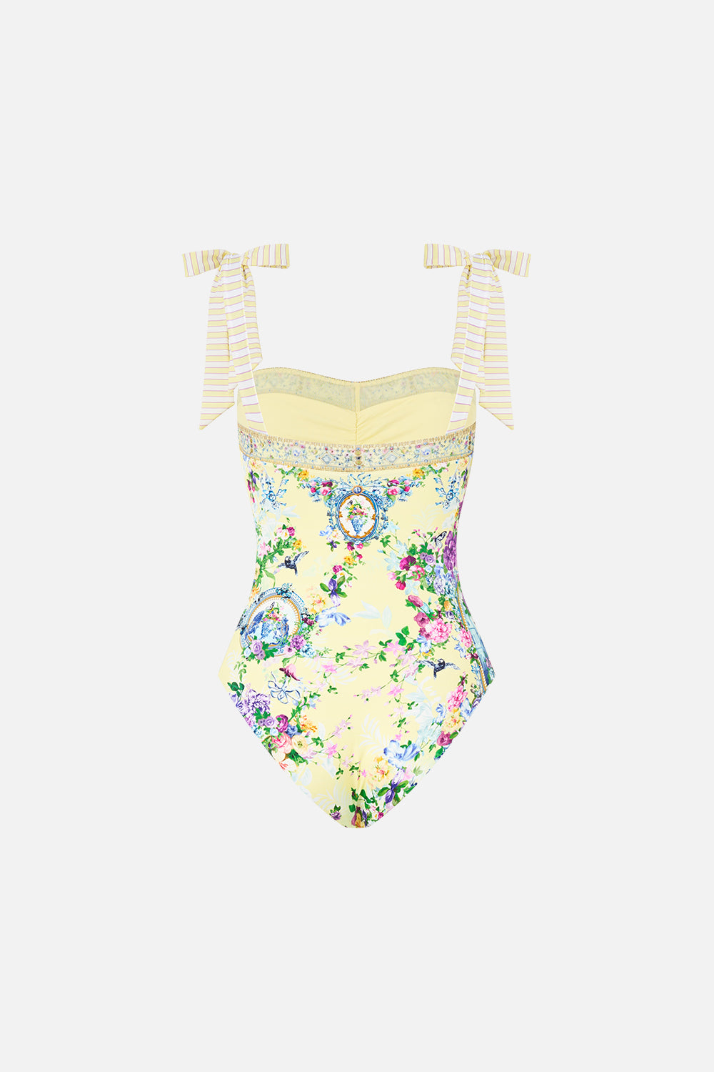 PANELLED BODICE ONE PIECE W TIE STRAPS CHINOISERIE CHILD