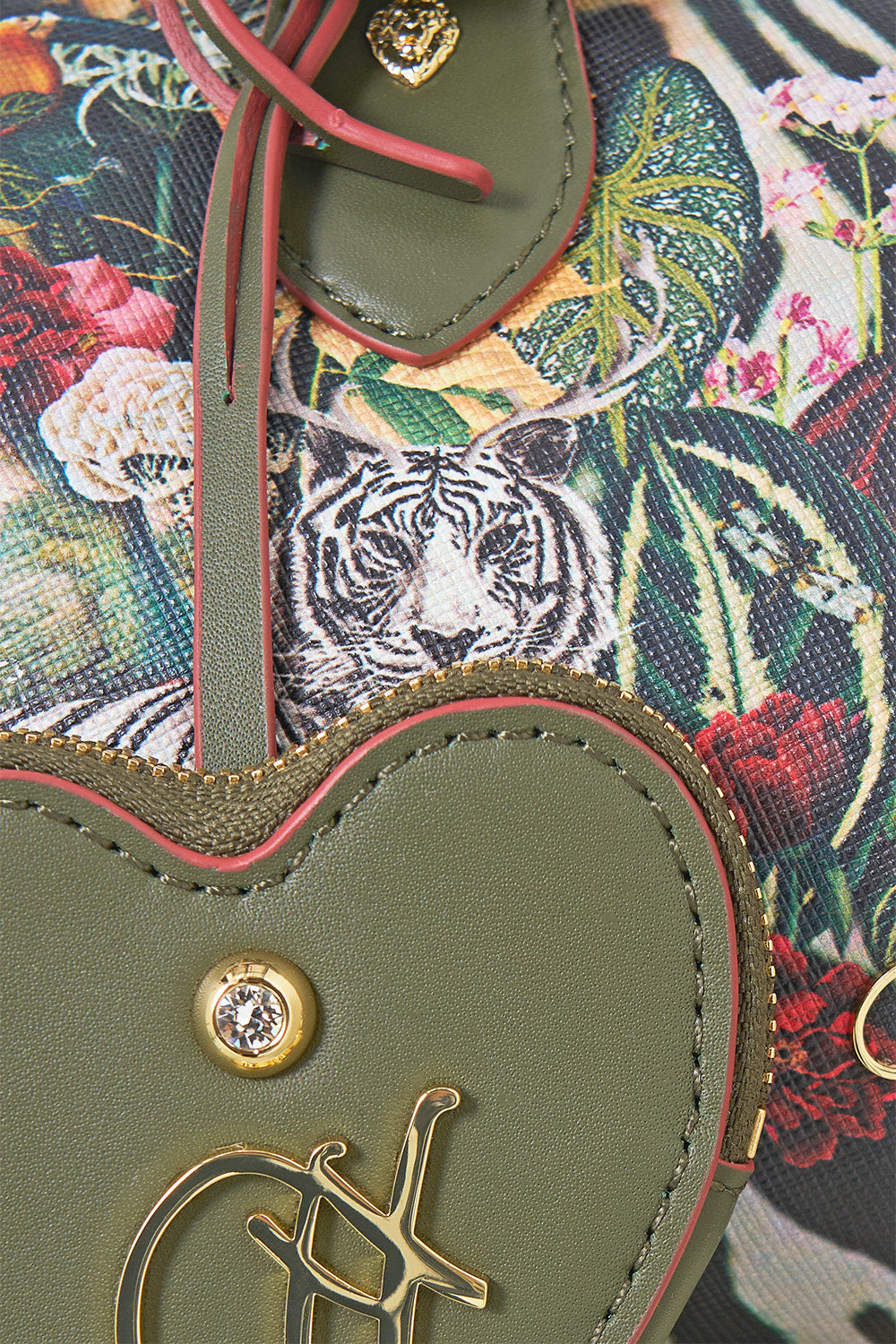 The CAMILLA BARREL BAG WITH LEATHER TRIMS LEOTIGRA LAND