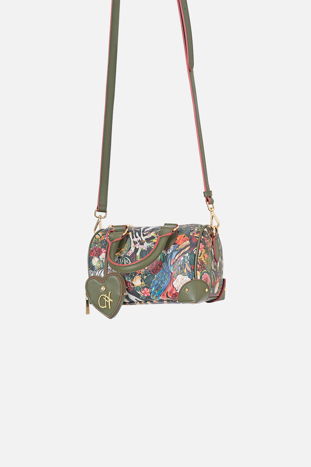 The CAMILLA BARREL BAG WITH LEATHER TRIMS LEOTIGRA LAND