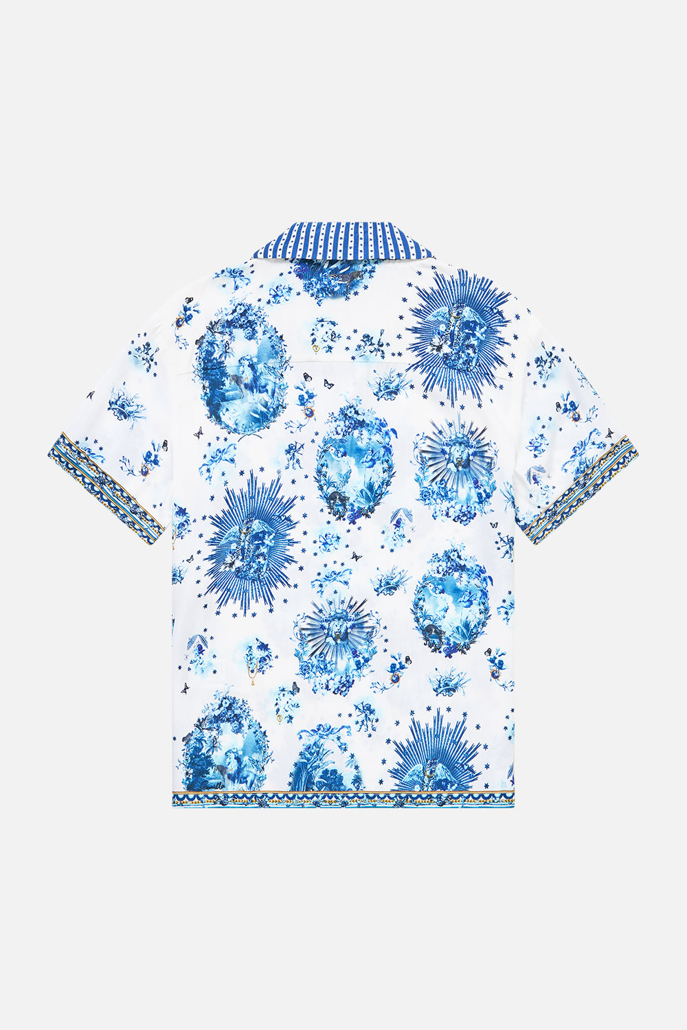 BOYS SHORT SLEEVE CAMP COLLARED SHIRT THE PORCELAIN PARLOUR