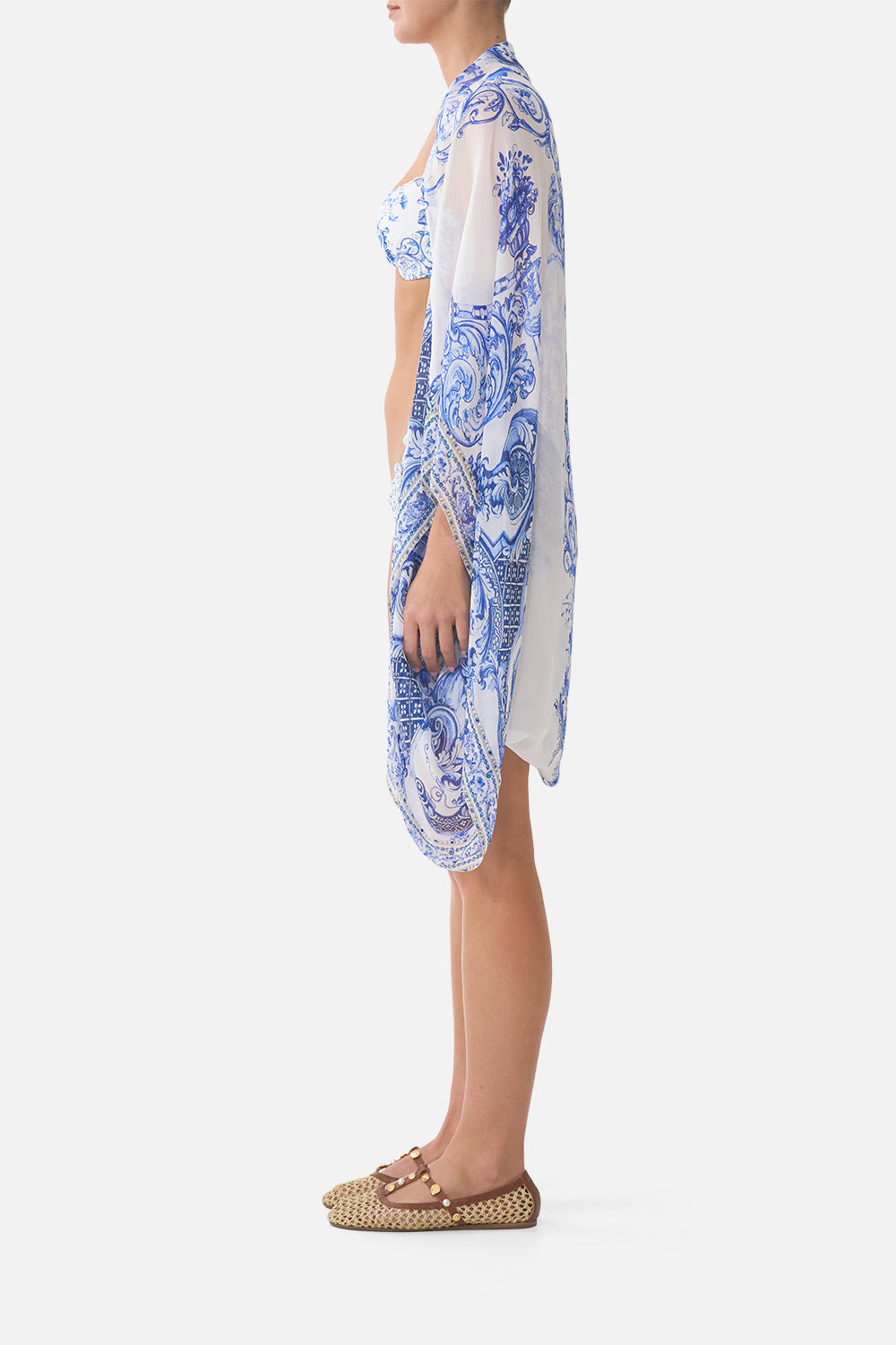 SILK CHIFFON SHRUG CERAMIC PANORAMIC