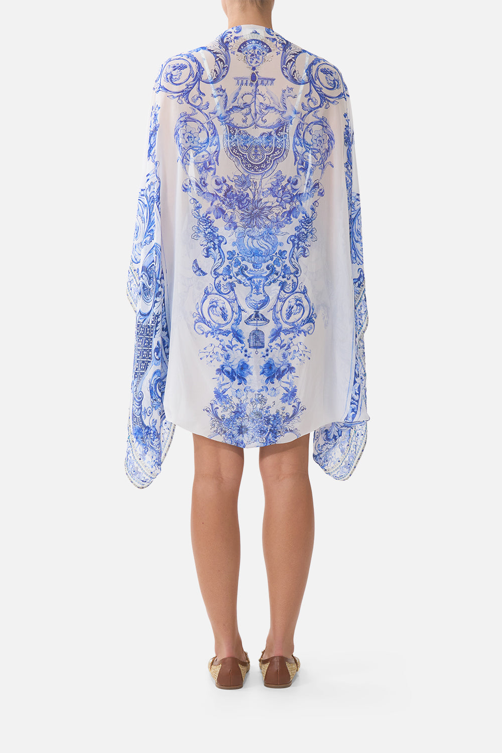 SILK CHIFFON SHRUG CERAMIC PANORAMIC