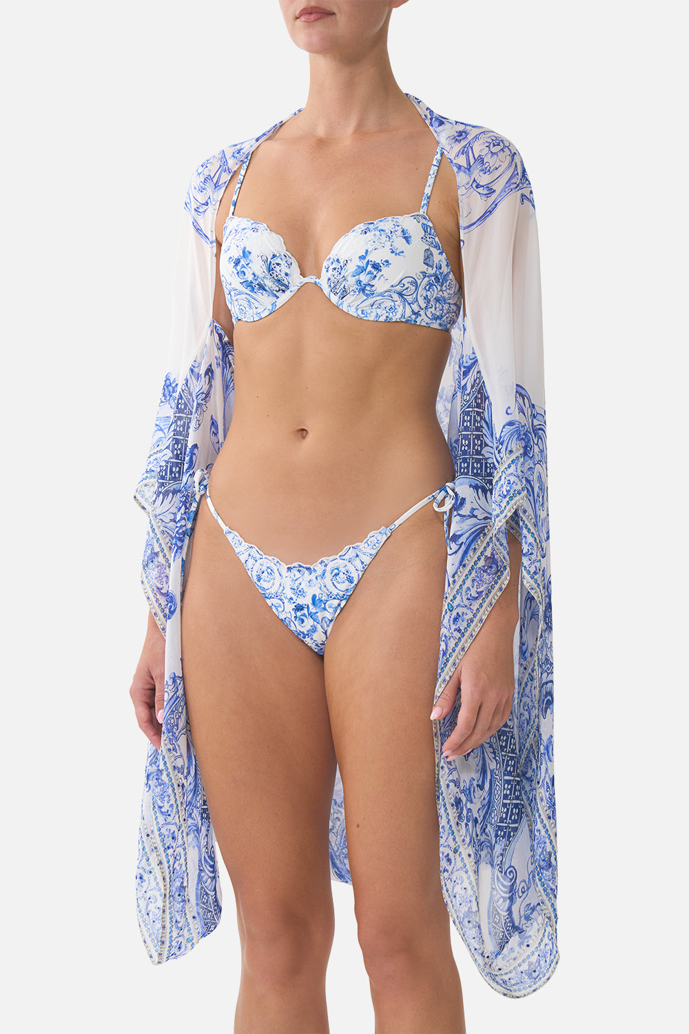 SILK CHIFFON SHRUG CERAMIC PANORAMIC