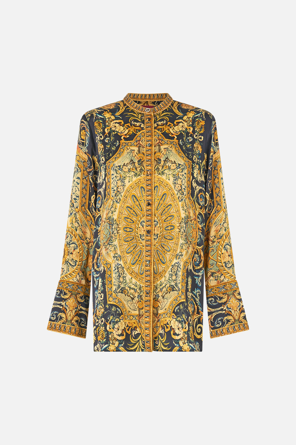 The CAMILLA Button Down Shirt in our Museum Memoirs print.