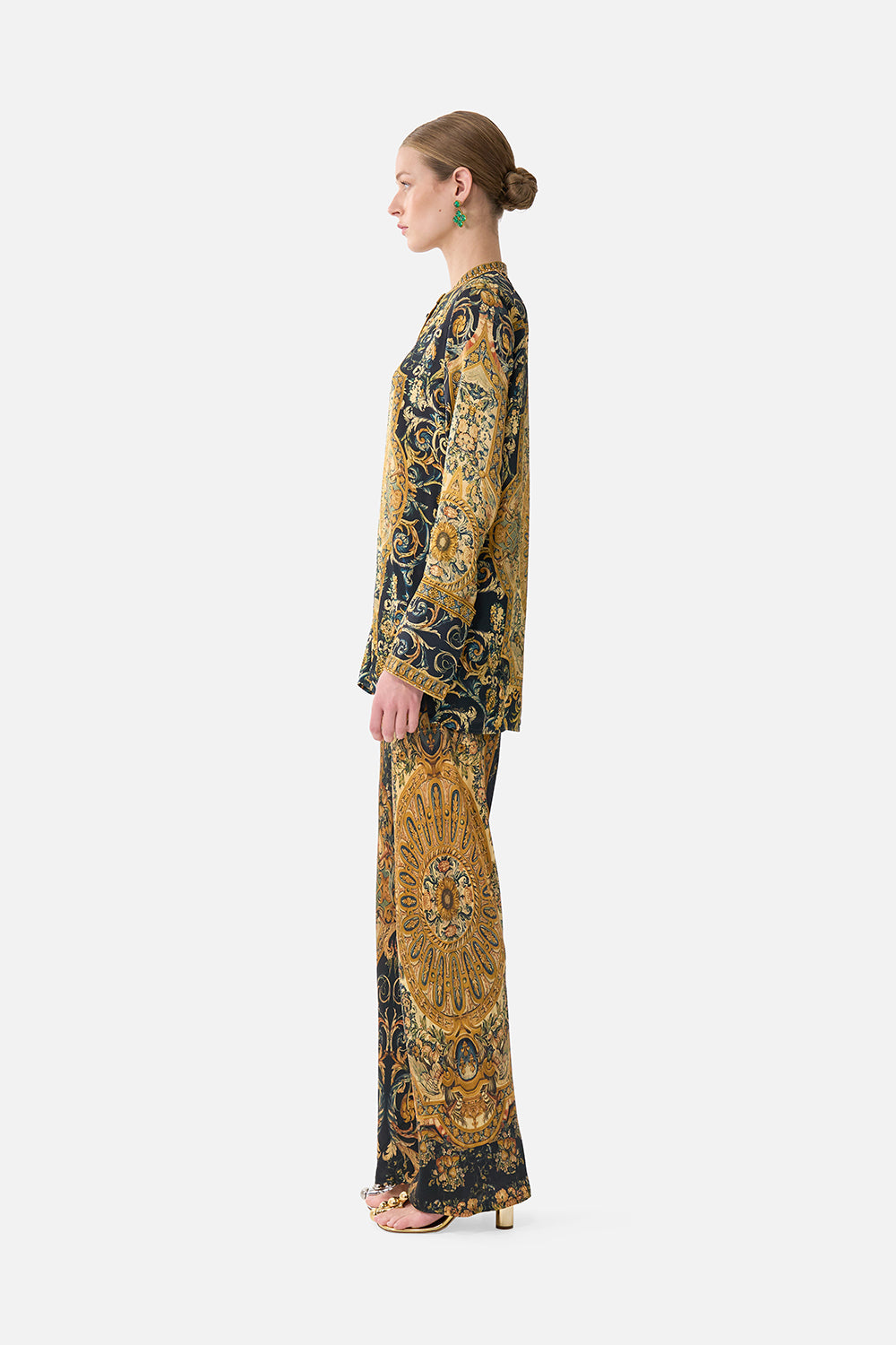 The CAMILLA Button Down Shirt in our Museum Memoirs print.