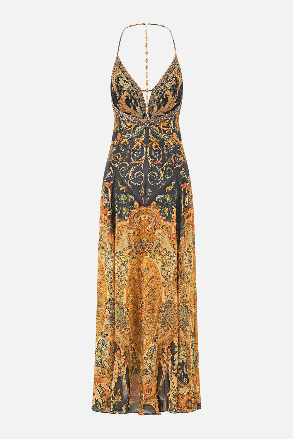 The CAMILLA Hardware Detail Slip Dress in our Museum Memoirs print.