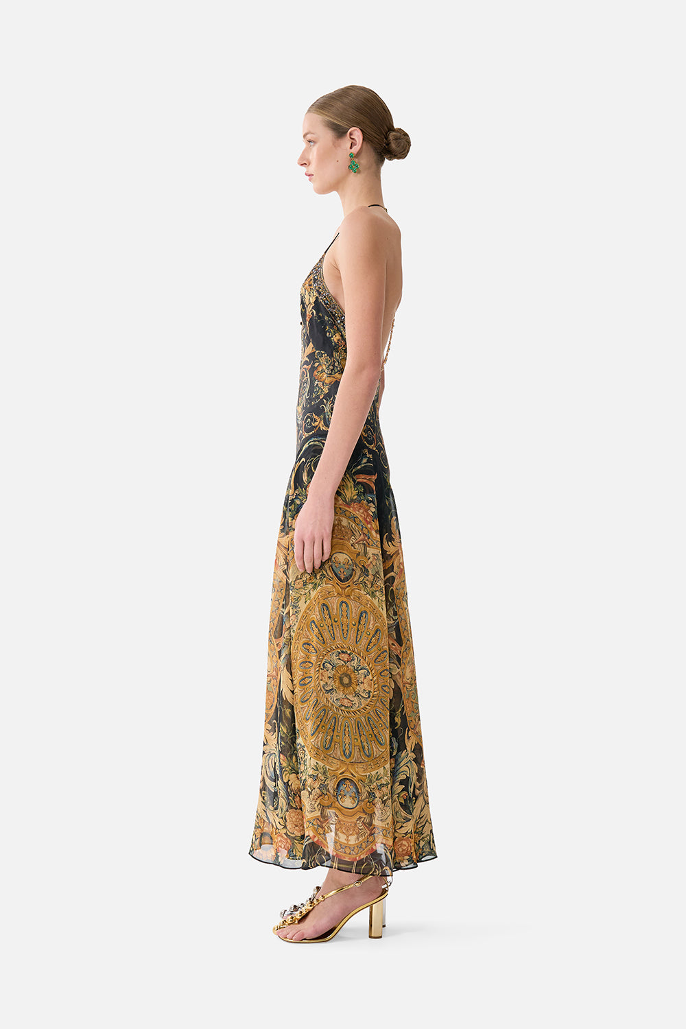 The CAMILLA Hardware Detail Slip Dress in our Museum Memoirs print.