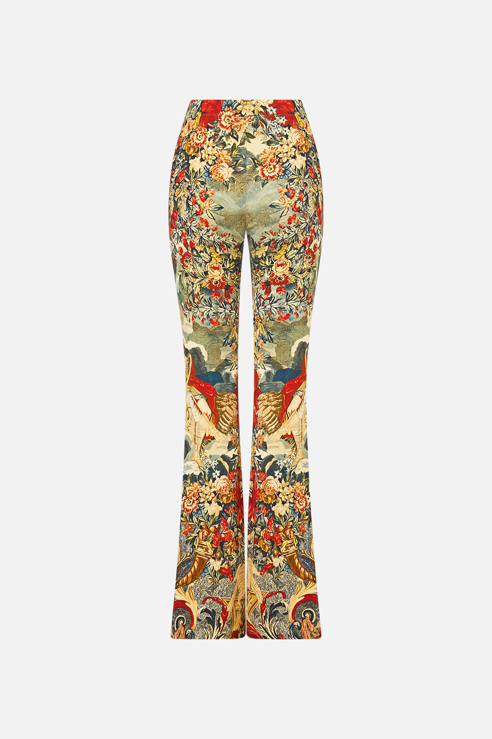 The CAMILLA High Waisted Flared Trouser in our Meet Me At The Met print.