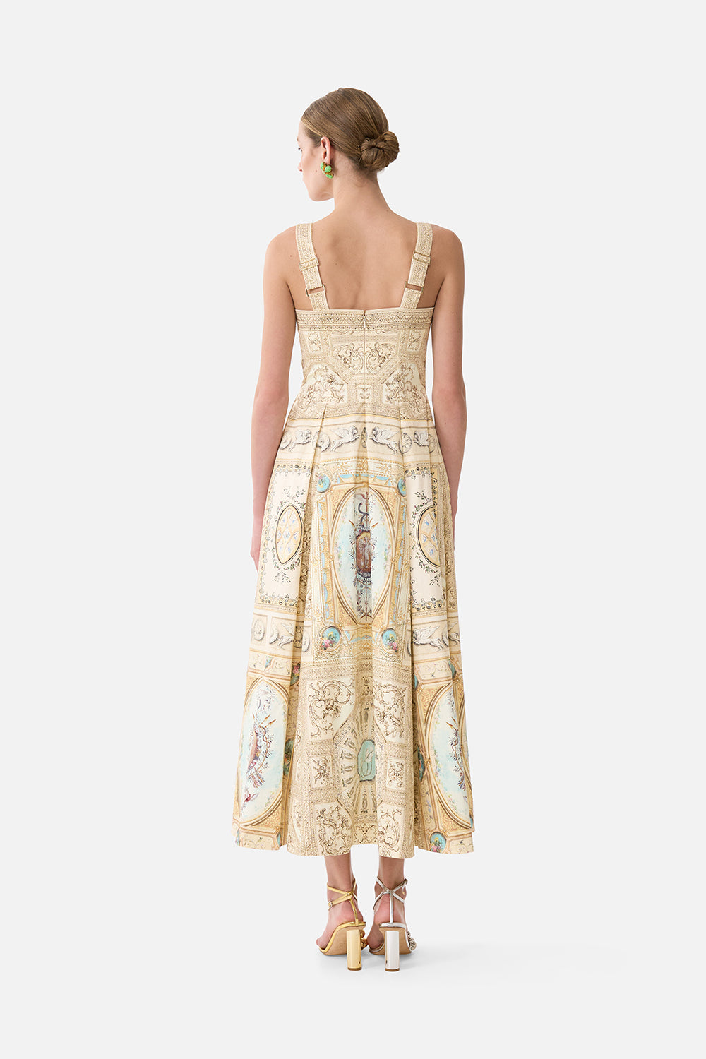 The CAMILLA Long Fit And Flare Dress in our A Beloved Boudoir print.