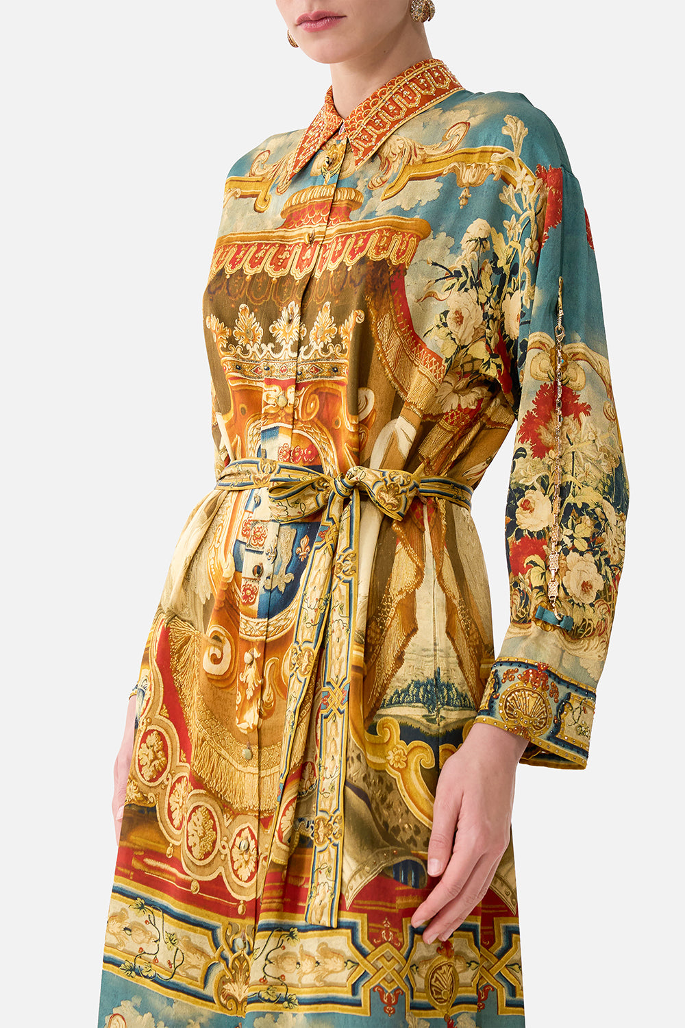 The CAMILLA Shirt Dress With Back Button Detail in our Lifeís Rich Tapestry print.