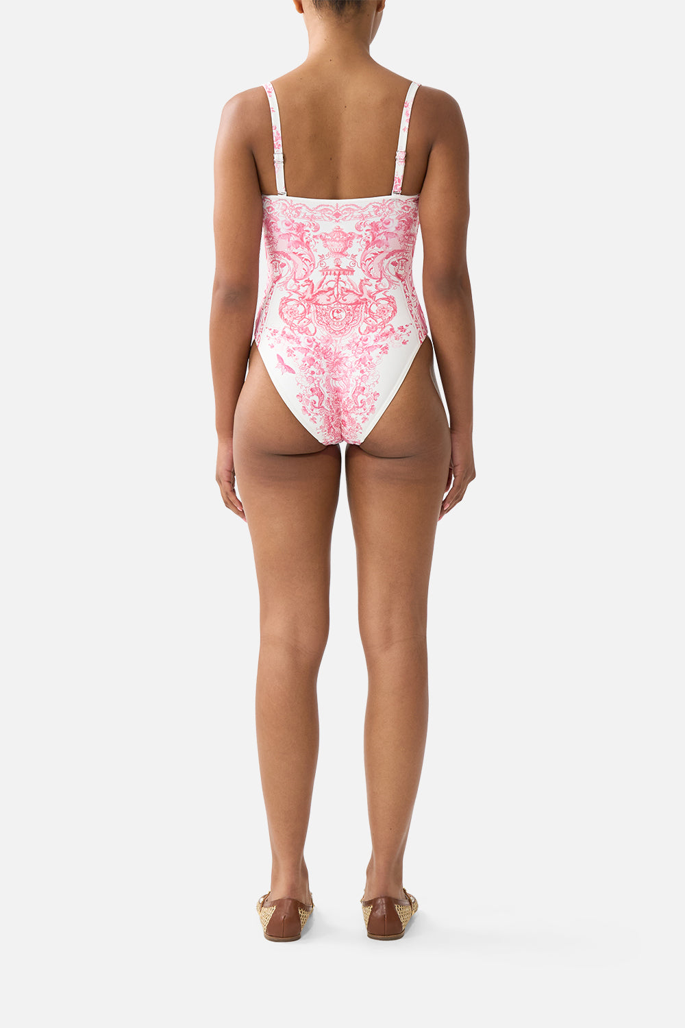 RUCHED CUP UNDERWIRE ONE PIECE LIVIN LA VIDA ROSA