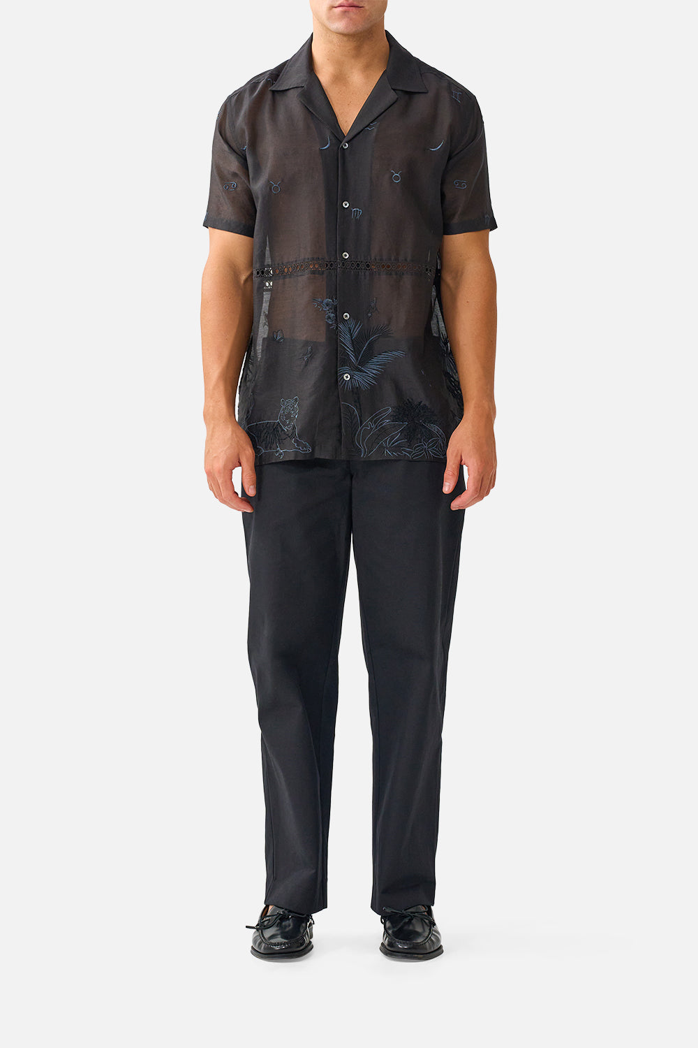 The CAMILLA RELAXED FIT SHORT SLEEVE CAMP COLLARED SHIRT PALACE ZOOLOGYPALACE ZOOLOGY