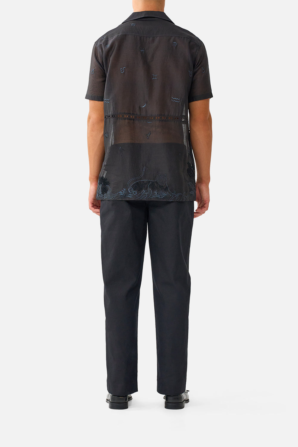 The CAMILLA RELAXED FIT SHORT SLEEVE CAMP COLLARED SHIRT PALACE ZOOLOGY