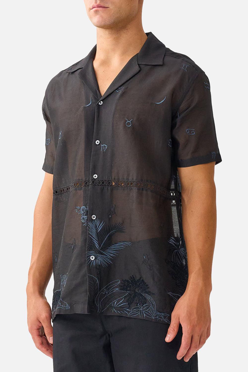 The CAMILLA RELAXED FIT SHORT SLEEVE CAMP COLLARED SHIRT PALACE ZOOLOGY