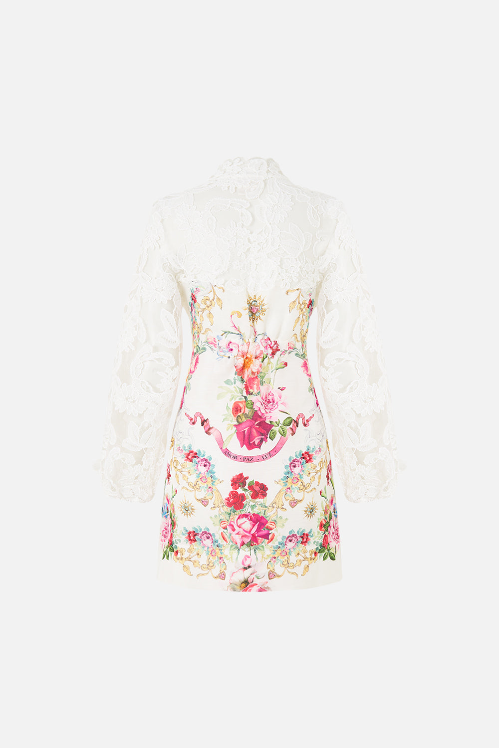 LACE SLEEVE MINI DRESS TORERO LIBERTINE