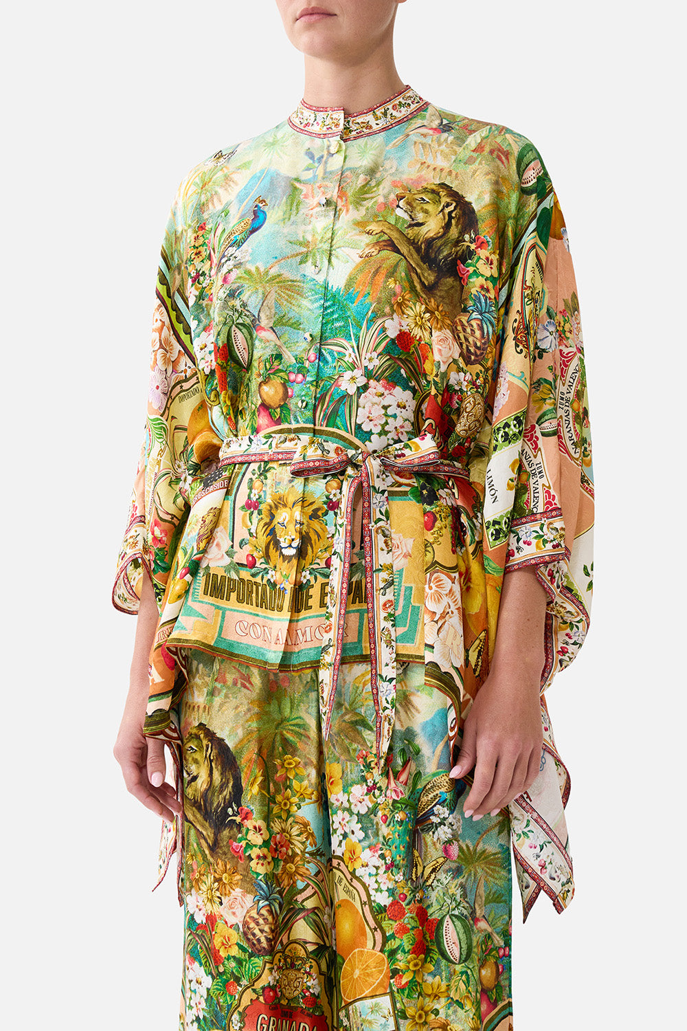 BUTTON THROUGH SCARF BLOUSE VA VA VINTAGE