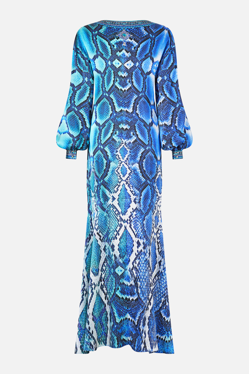 TIE WAIST LONG SLEEVE DRESS THE SAPPHIRE SERPENT