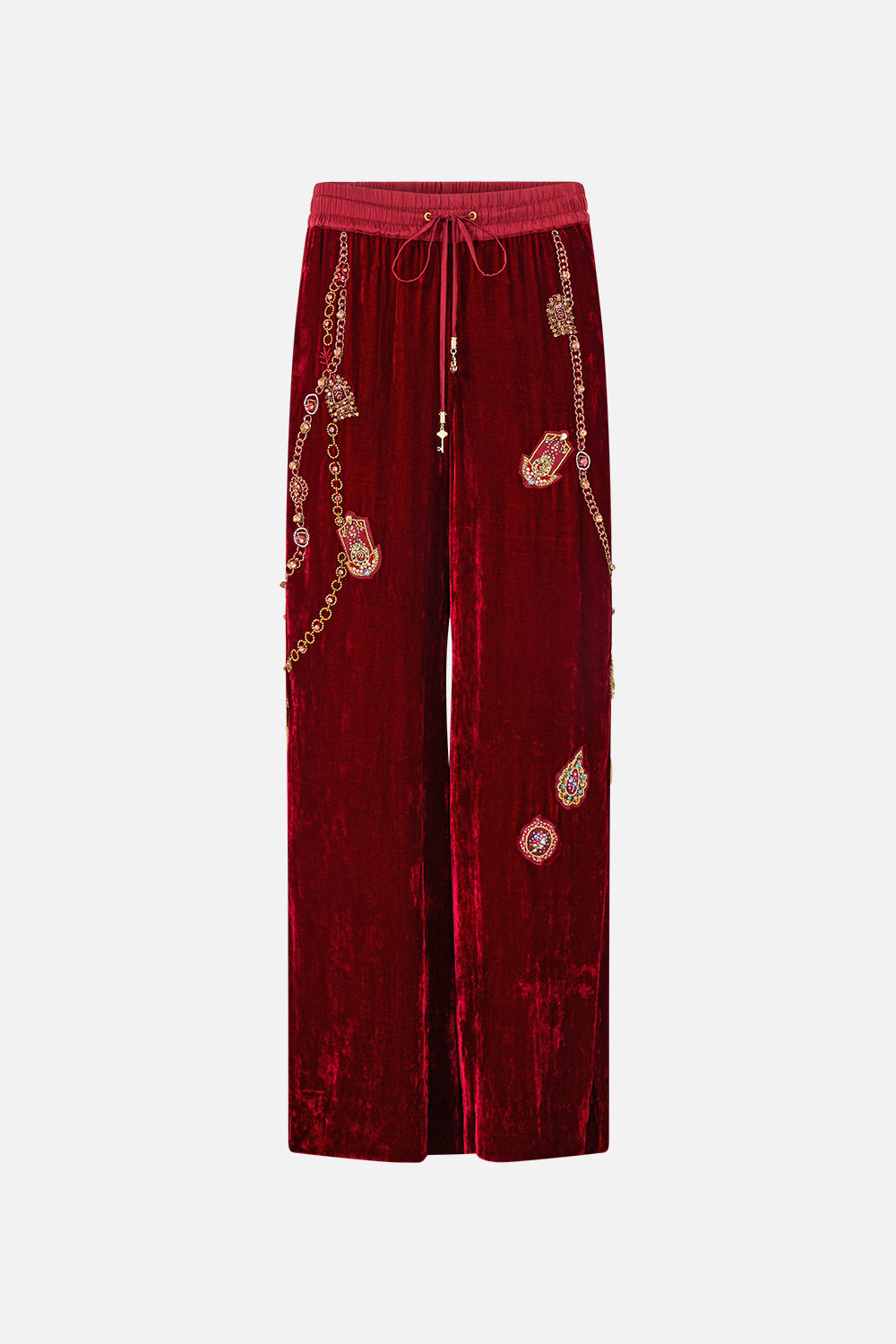 VELVET RELAXED TRACK PANT WITH SIDE PANEL CALL ME A CARRIAGE