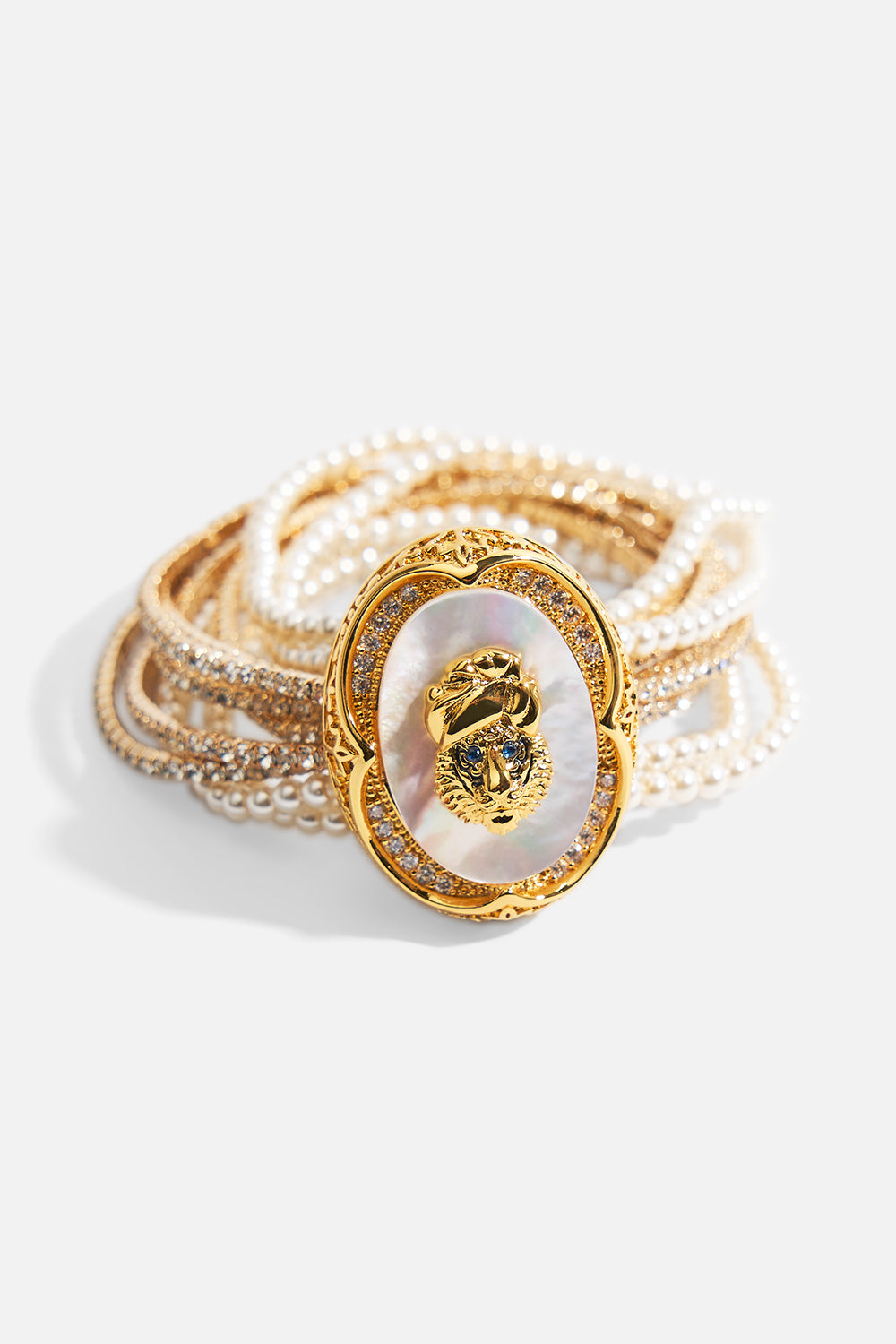 QUEEN OF CHARMS STRETCH BRACELET GOLD