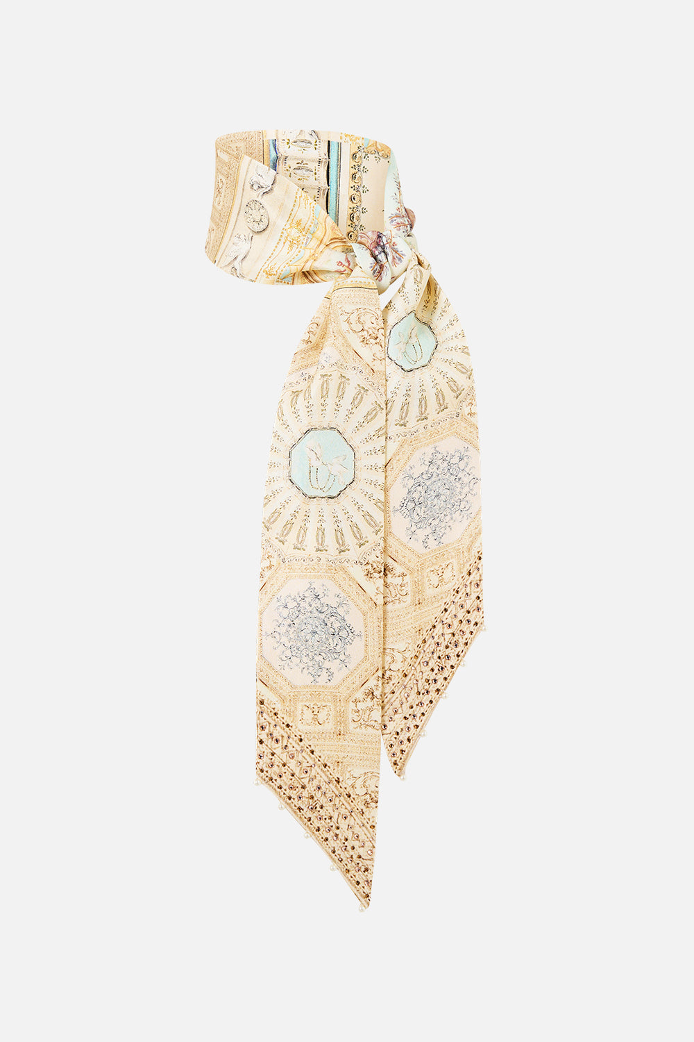 The CAMILLA Skinny Neck Scarf in our A Beloved Boudoir print.