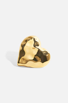 THE HEART STRING QUINTET TEXTURED RING GOLD