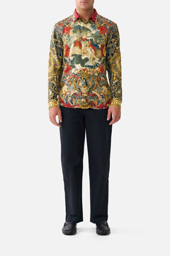 LONG SLEEVE HIDDEN PLACKET SHIRT MEET ME AT THE MET
