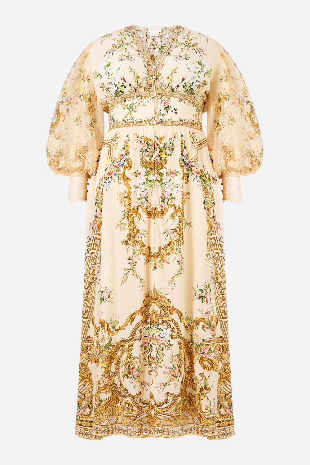 SHAPED WAISTBAND DRESS WITH GATHERED SLEEVES A CERTAIN JE NE SAIS QUOI