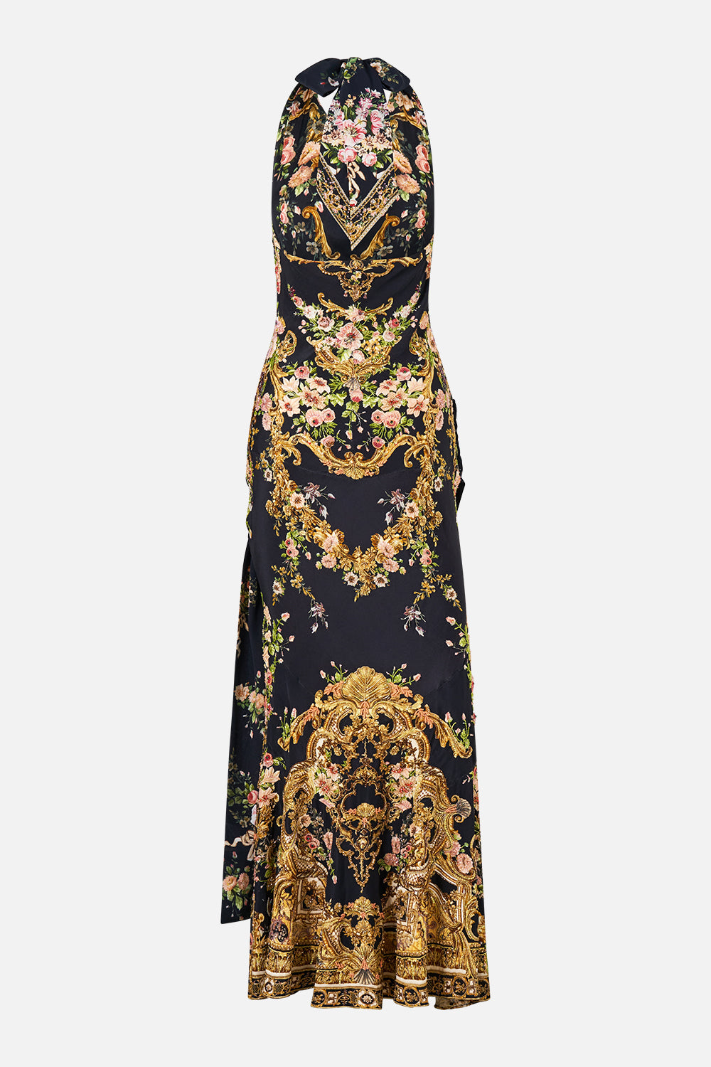 COWL NECK SLIP DRESS WITH SASH DETAIL VERSAILLES OR DIE